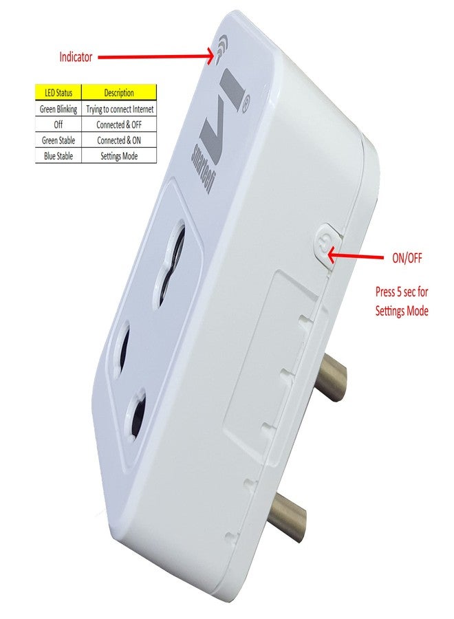 Smarteefi 16A WiFi Smart Plug with Guaranteed Timer | Timer Schedules works without Internet | Energy Monitoring | Countdown Timer | Suitable for AC Geyser pump | Compatible with Alexa & Google Home - Image 2